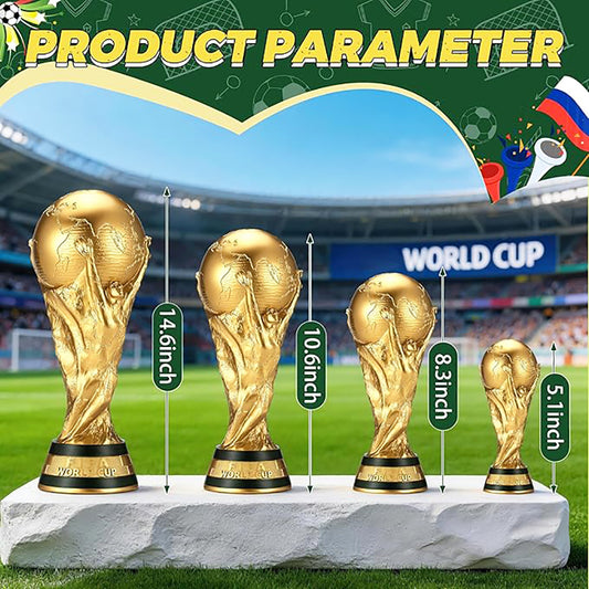 World Cup Trophy Replica for 2026 - PVC Souvenir & Decoration, Mini Football Champion Cup Gift
