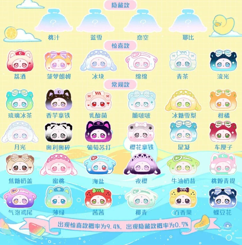 Bunny Bubble Party Mini Bean Toy doll
