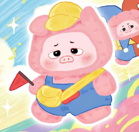 【SALE】Upset pig plush Toy Doll