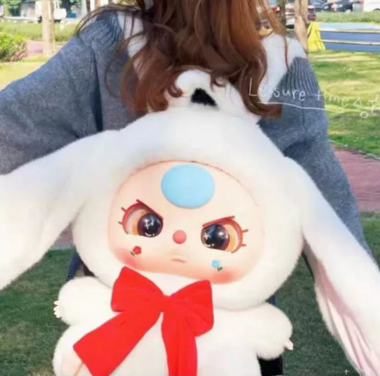 Baby Three Bunny Backpack toy doll
