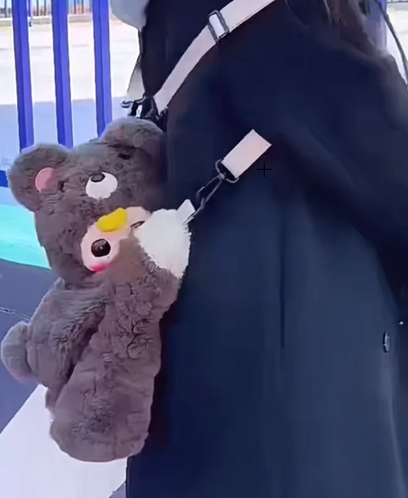 Baby three bear backpack toy doll