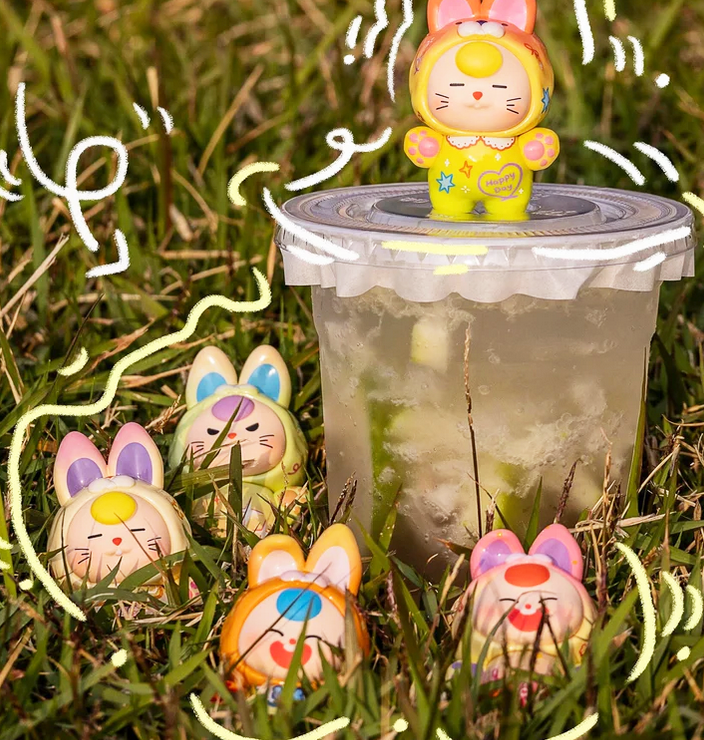 Baby Three Dopamine Bunny Mini Bean toy doll