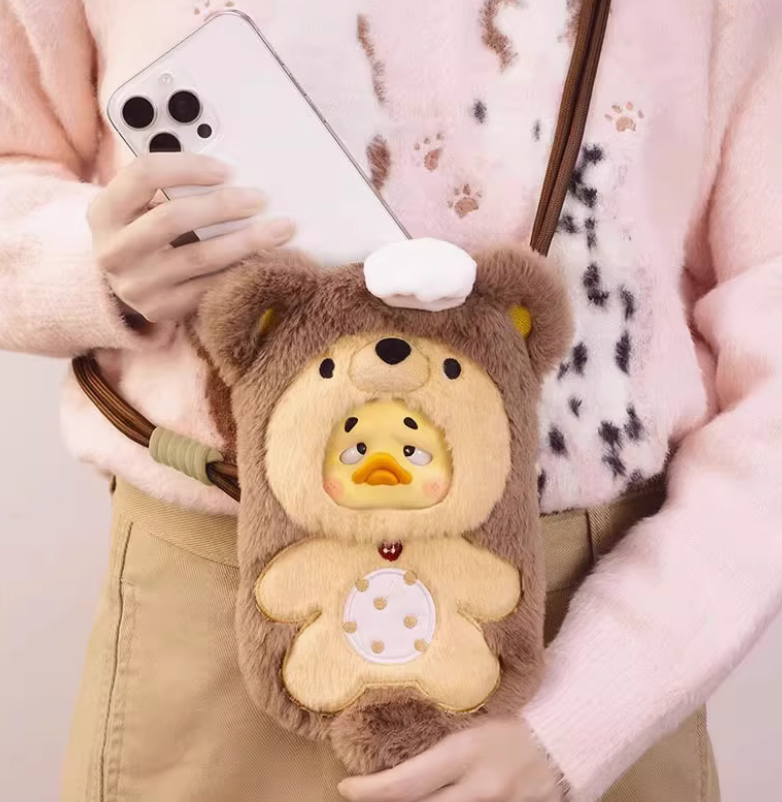 Upset Duck Stay with You Duck Plush Bag toy doll