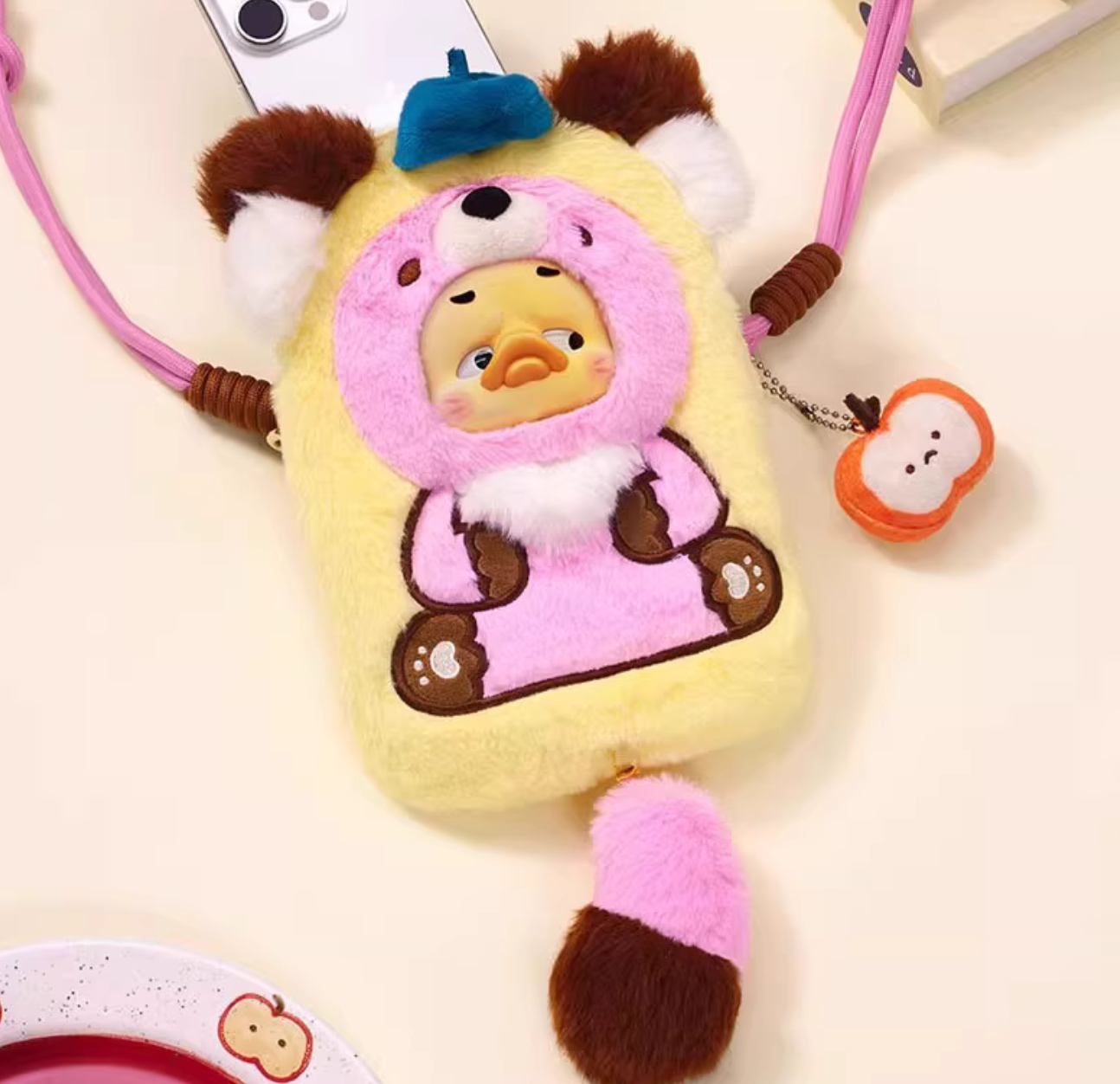 Upset Duck Stay with You Duck Plush Bag toy doll