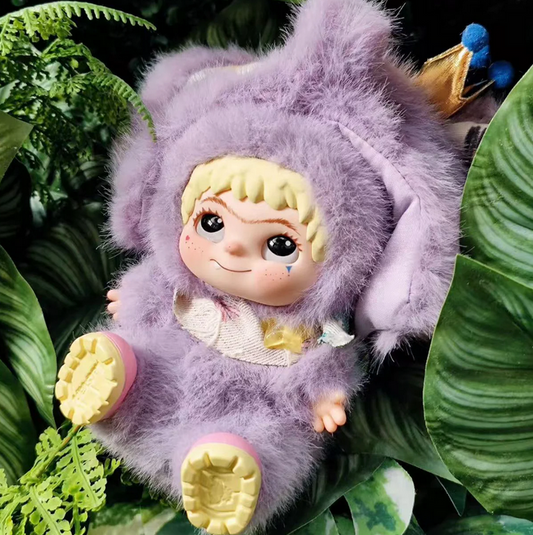 Wakuku Miniso Purple Elephant/Pink Bunny Hanging Card toy doll