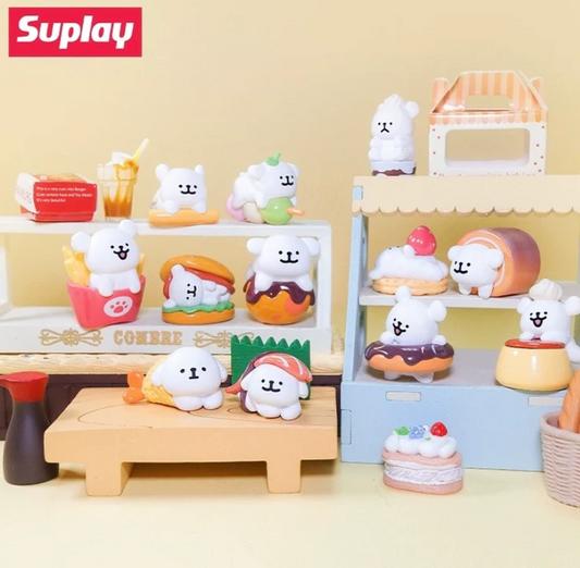 Maltese Dog Afternoon Tea Bean toy doll