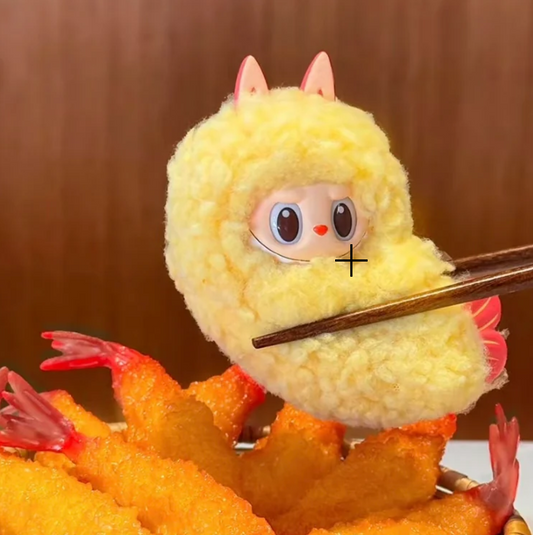 Tempura Labubu The Monsters Wacky Mart Earphone case Hanging Card Plush toy doll