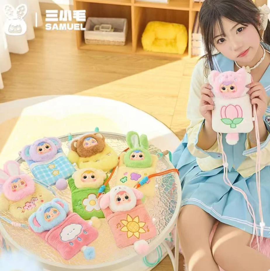 Samuel Tyke Three Spring Time Phone Bag toy doll