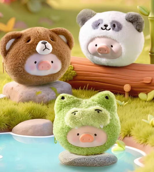 Lulu The Piggy Animal Party Plush Silicone Earphone Bag toy doll