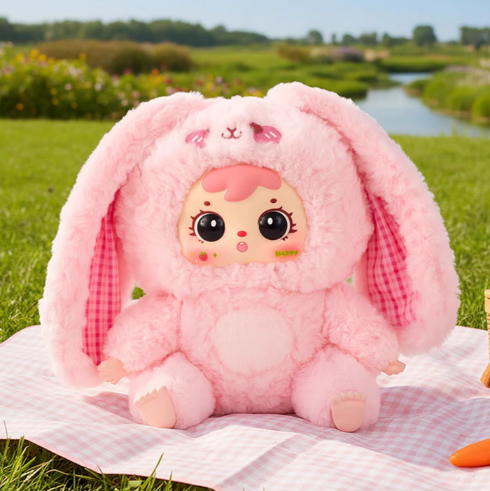 Samuel Tyke Three 500% Hair Rabbit Family Plush toy doll