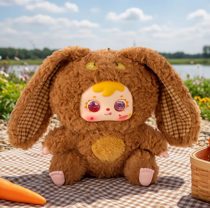 Samuel Tyke Three 500% Hair Rabbit Family Plush toy doll
