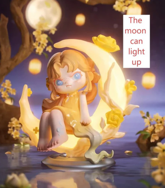 DORA Blossoming flowers and a full moon Hanging Card toy doll