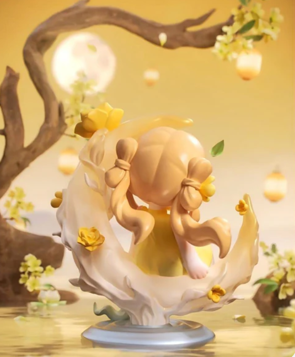 DORA Blossoming flowers and a full moon Hanging Card toy doll