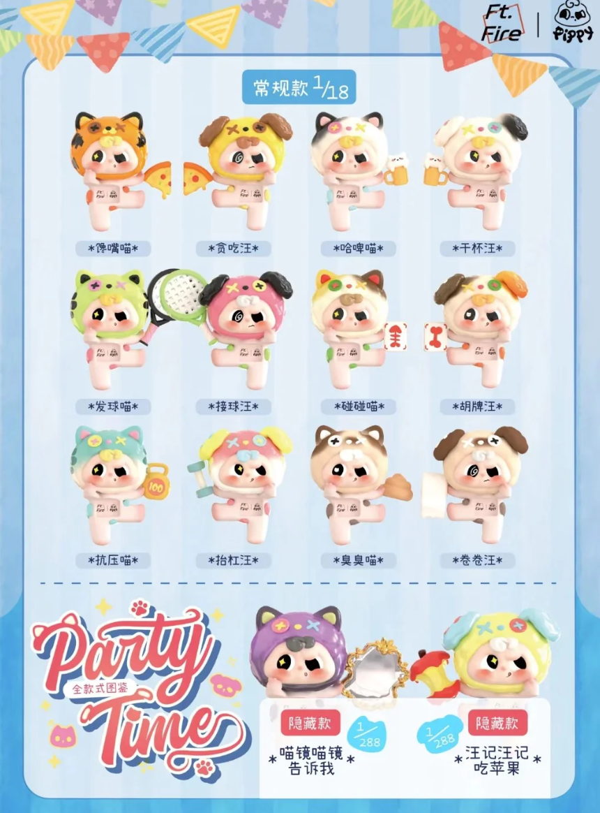 Pippy Party Time Decorative Mini Figure Toy Doll