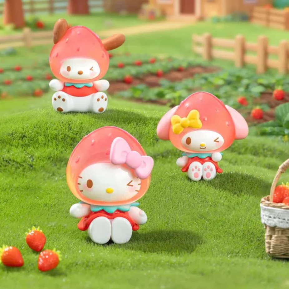 Sanrio Strawberry Candy Keychain toy doll