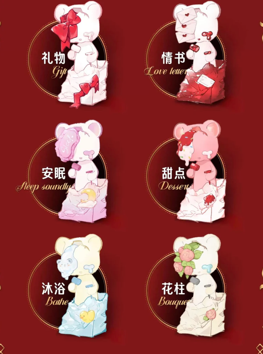 Carving Bear Figure Toy Doll