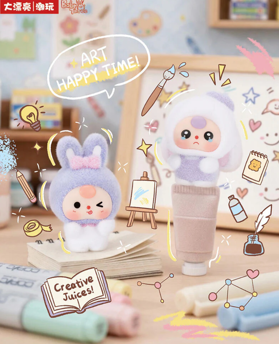 Baby Three Fluffy Bunny Town Bean Toy Doll