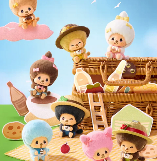 MONCHHICHI MonMon Coffee Farm Face-Changing Pendant Keychain Toy Doll