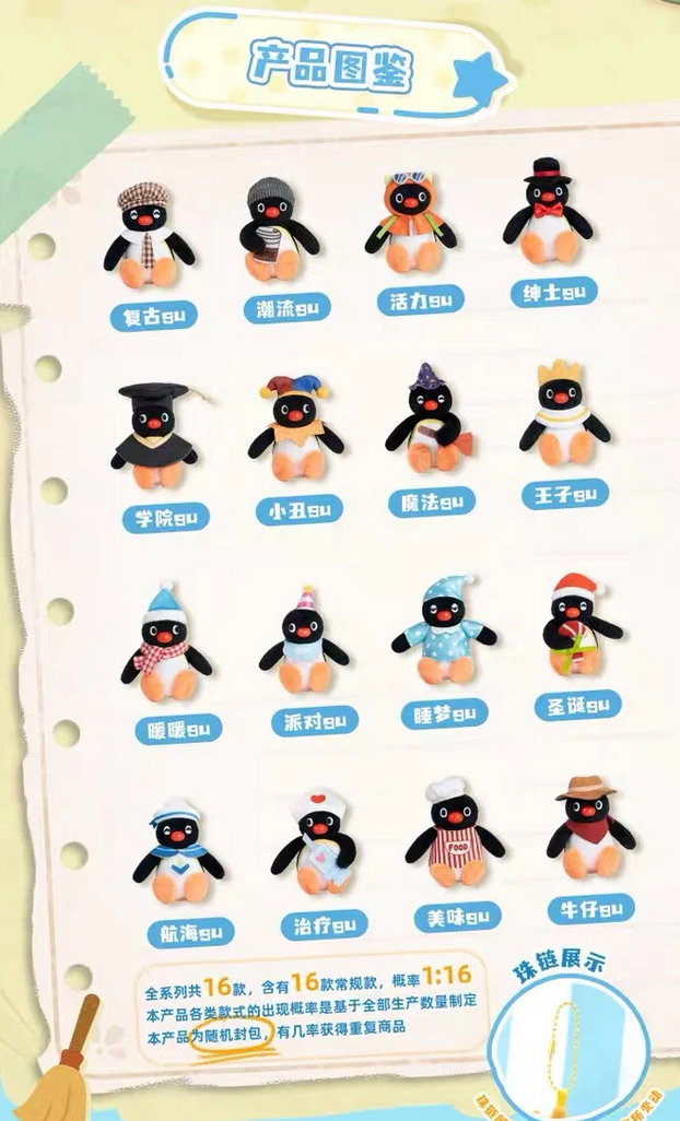 Pingu-gugu Adventure Mini Plush Toy Doll