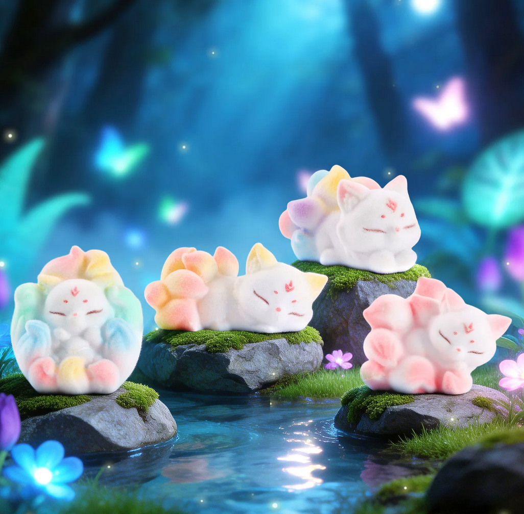 Nine-tailed Arctic Fox bean Toy Doll