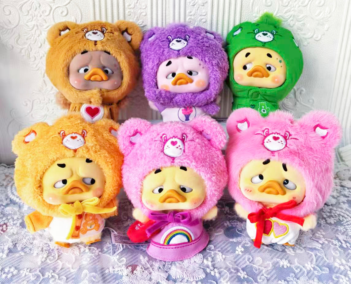 Upset Duck x Care Bears Neon Sweetheart Duck Plush toy doll