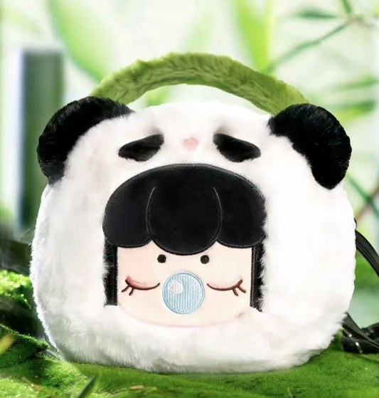 Nanci panda fluffy bag crossbody bag toy doll