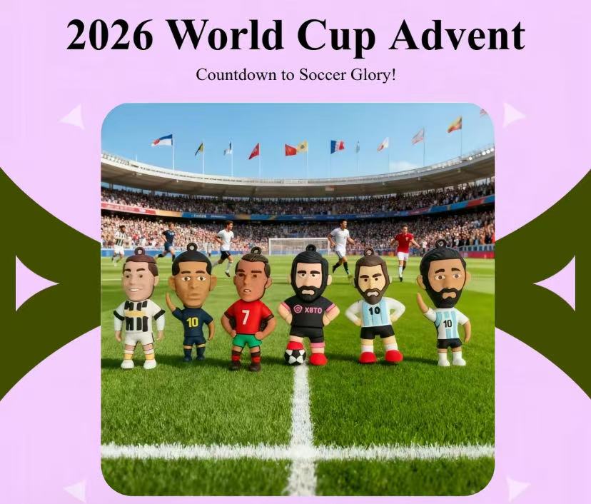 World Cup 2026 Advent Calendar,Exclusive Star&Mascot Blind Box Collection Toy