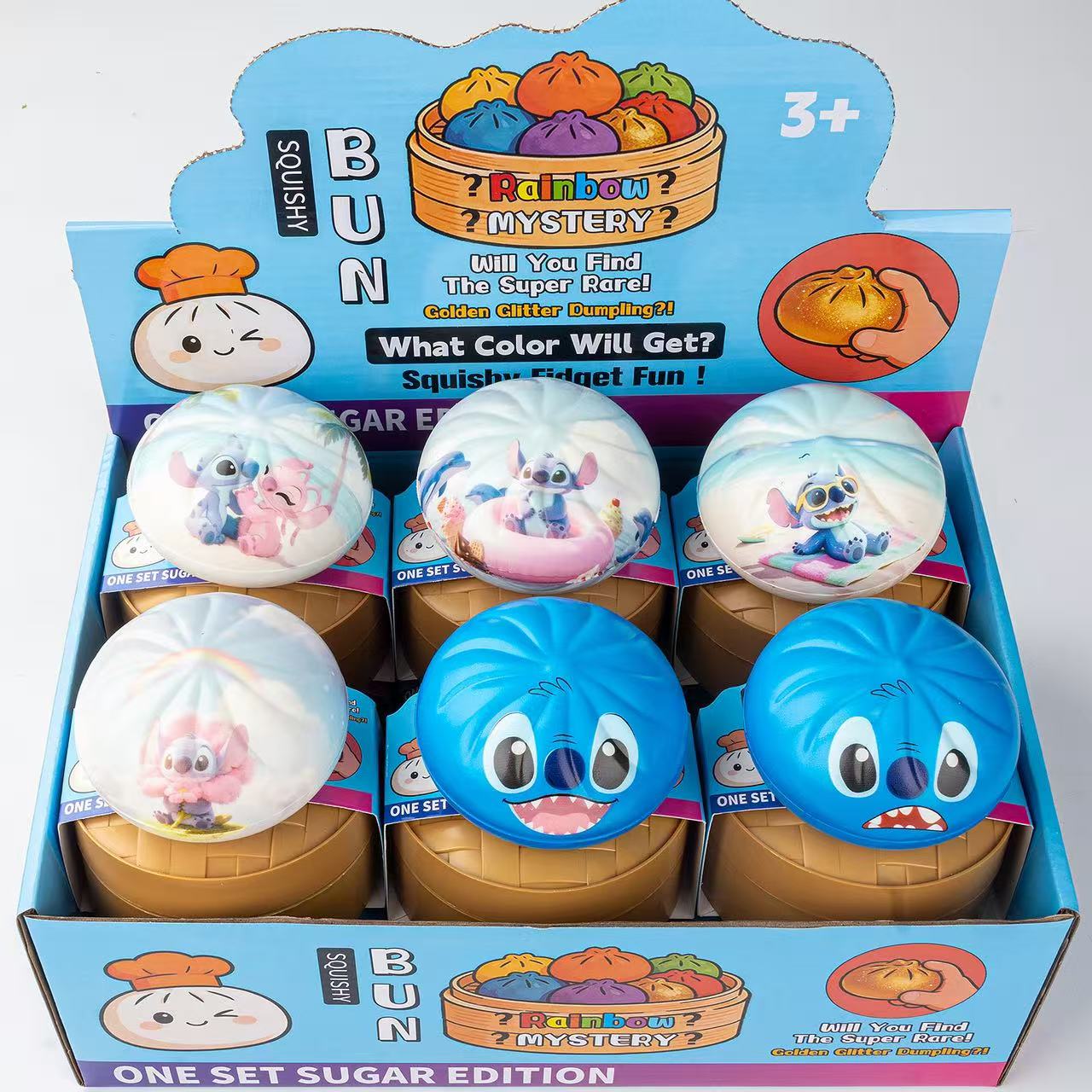 Cartoon Dumpling Squishy with Steam Box Toy Doll