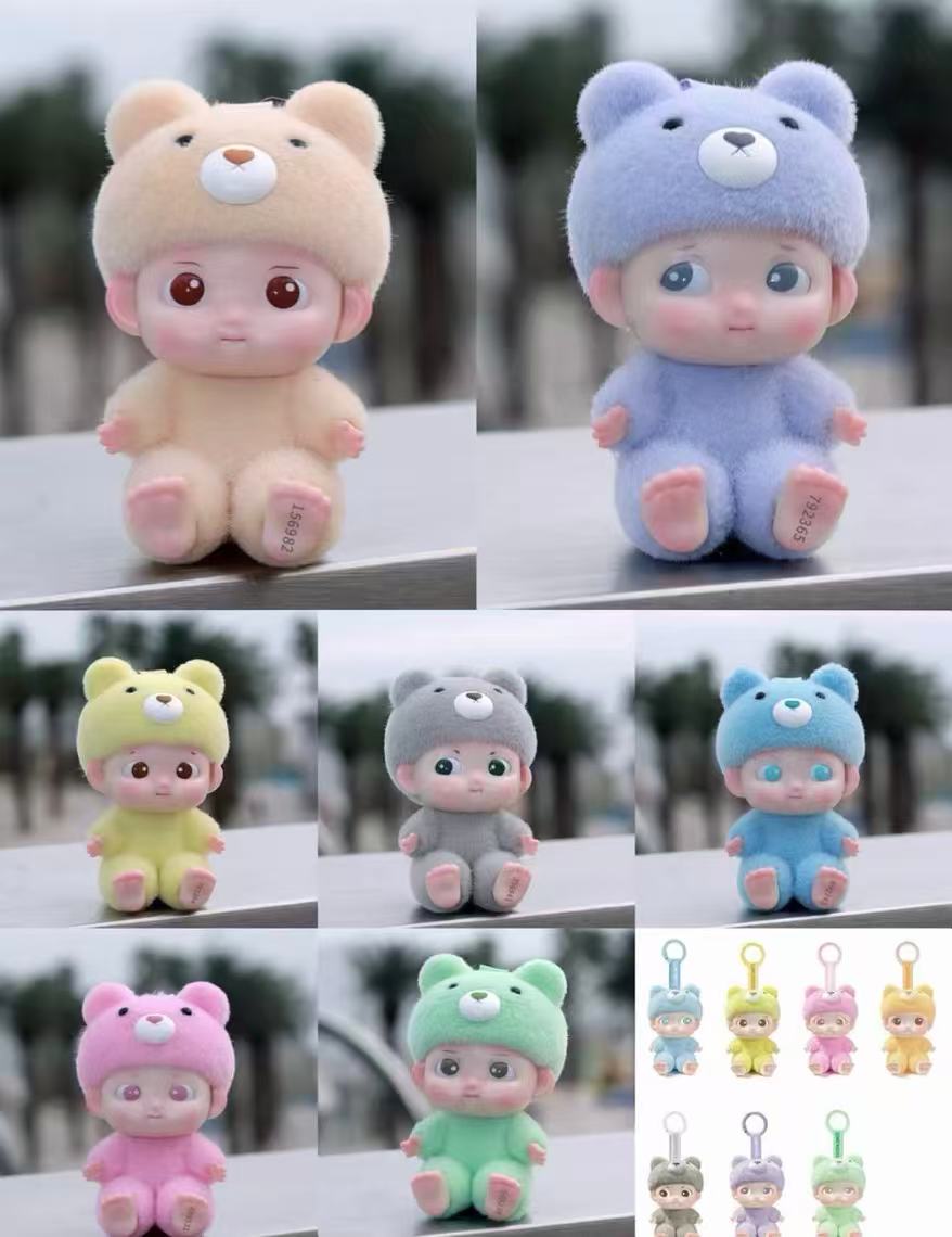 DOUDOU BEAR Emotional Diary Figure Keychain Toy Doll