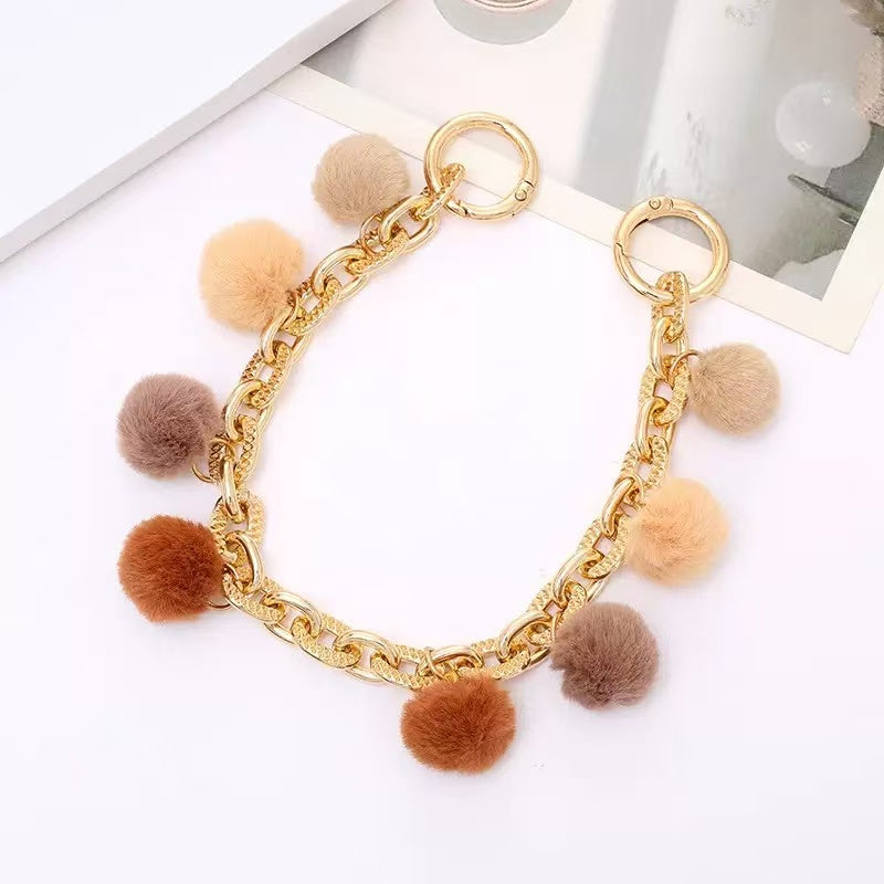 Fuzzy keychain fluffy keychain toy doll