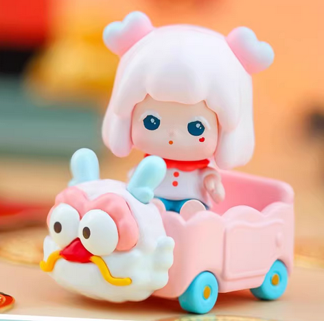 HeyDolls Good Luck Dragon Train Mini Bean,4 In 1 Bag toy doll