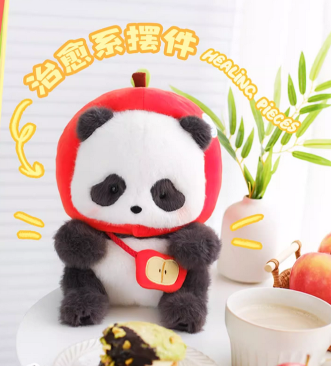 Panda Roll Apple Plush toy doll