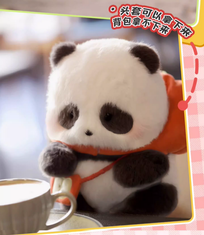 Panda Roll Apple Plush toy doll