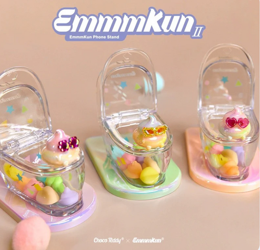 EmmmKun toilet phone stand bean toy doll