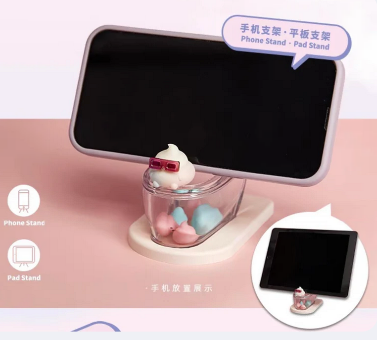 EmmmKun toilet phone stand bean toy doll