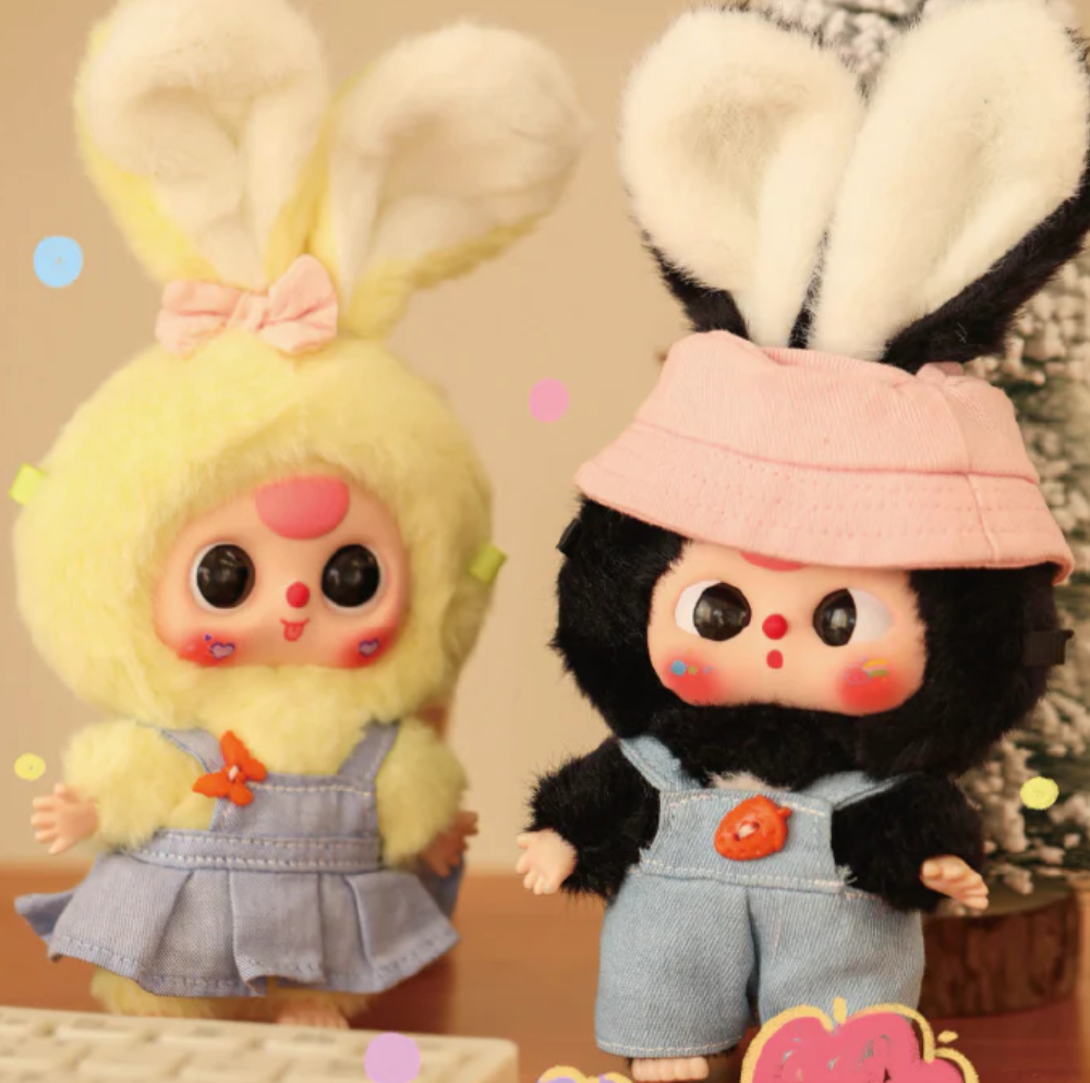 Baby Three Macaron Bunny plush toy doll