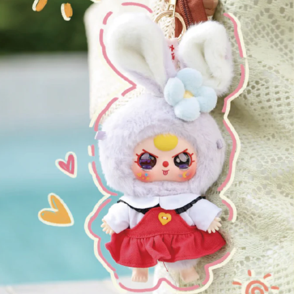 Baby Three Macaron Bunny plush toy doll