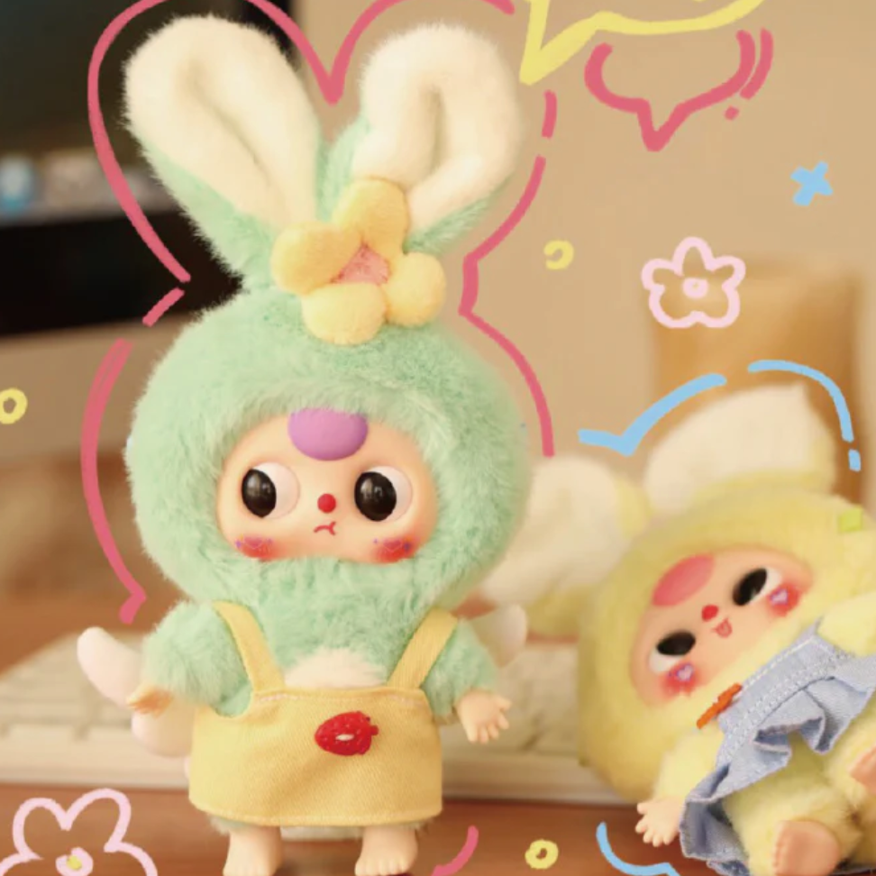 Baby Three Macaron Bunny plush toy doll