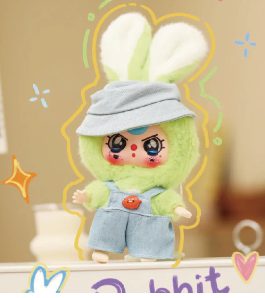 Baby Three Macaron Bunny plush toy doll