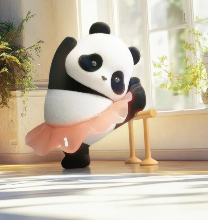 Panda Roll ballet performance toy doll