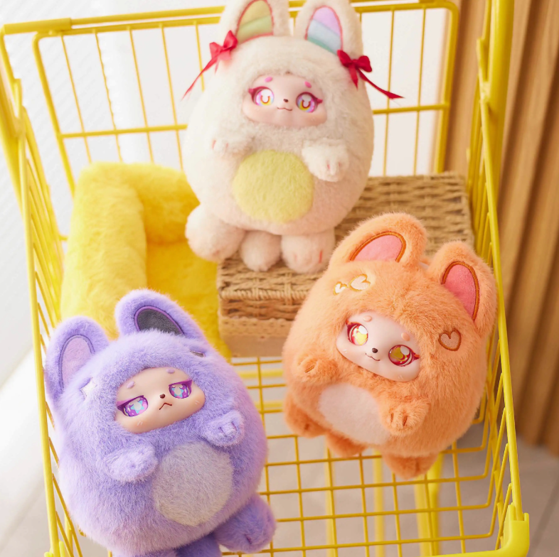 Puff colorful ball zipper crossbody bag toy doll