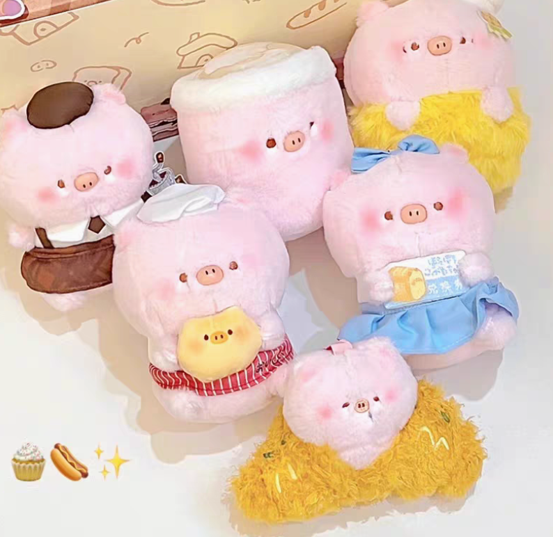 Sweet pig bakery plush toy doll