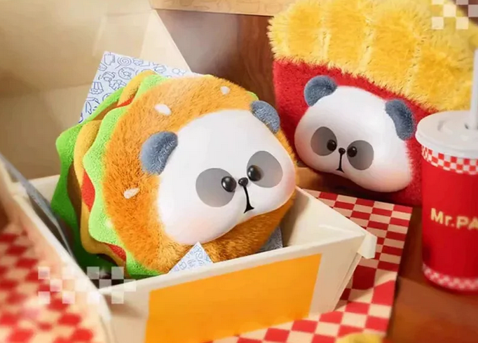 Mr.Pa What To Eat Today Plush Zipper bag toy doll