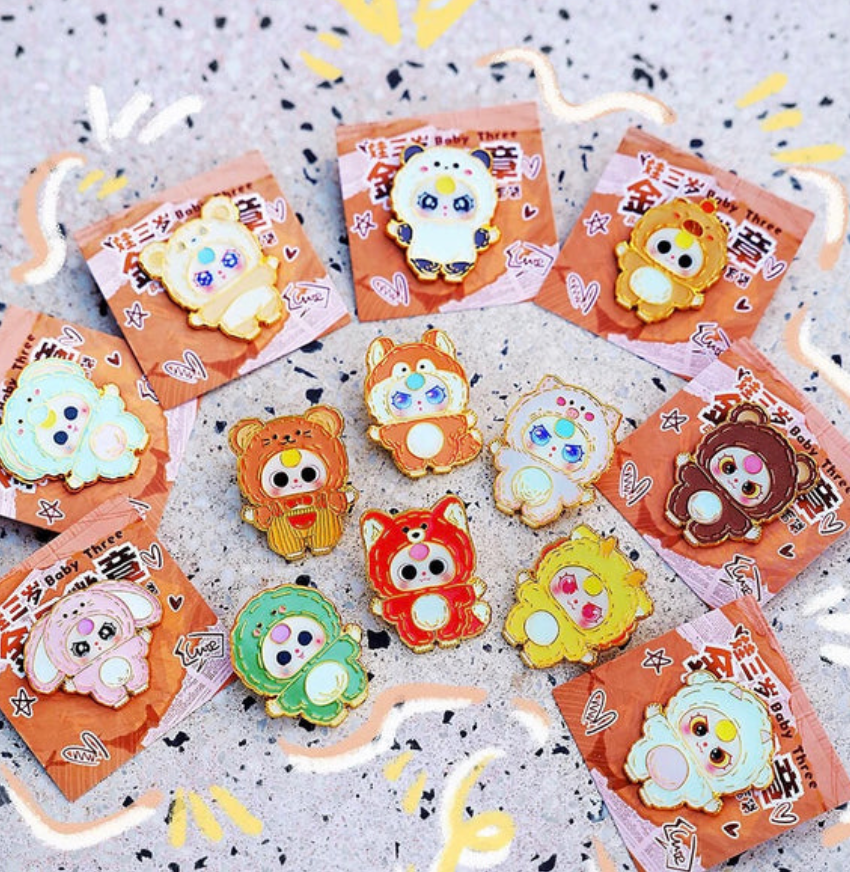 Baby Three Mental Badge Toy toy doll