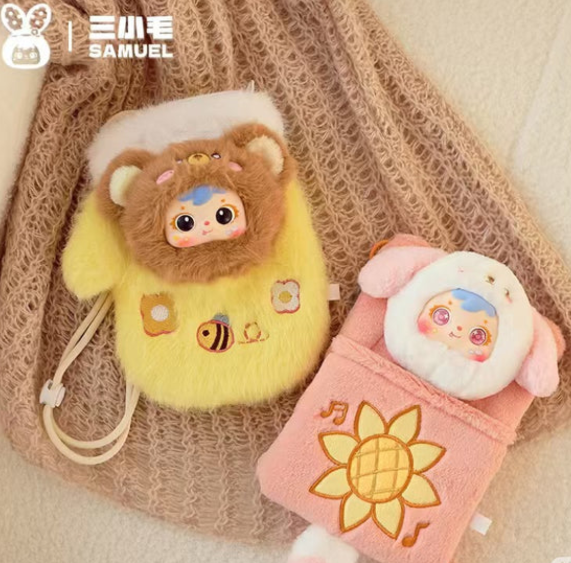 Samuel Tyke Three Spring Time Phone Bag toy doll