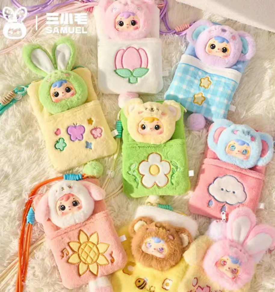 Samuel Tyke Three Spring Time Phone Bag toy doll