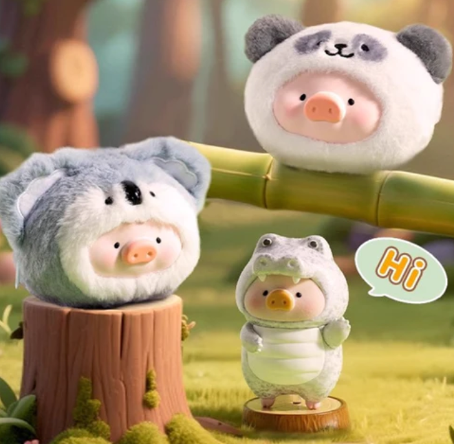 Lulu The Piggy Animal Party Plush Silicone Earphone Bag toy doll