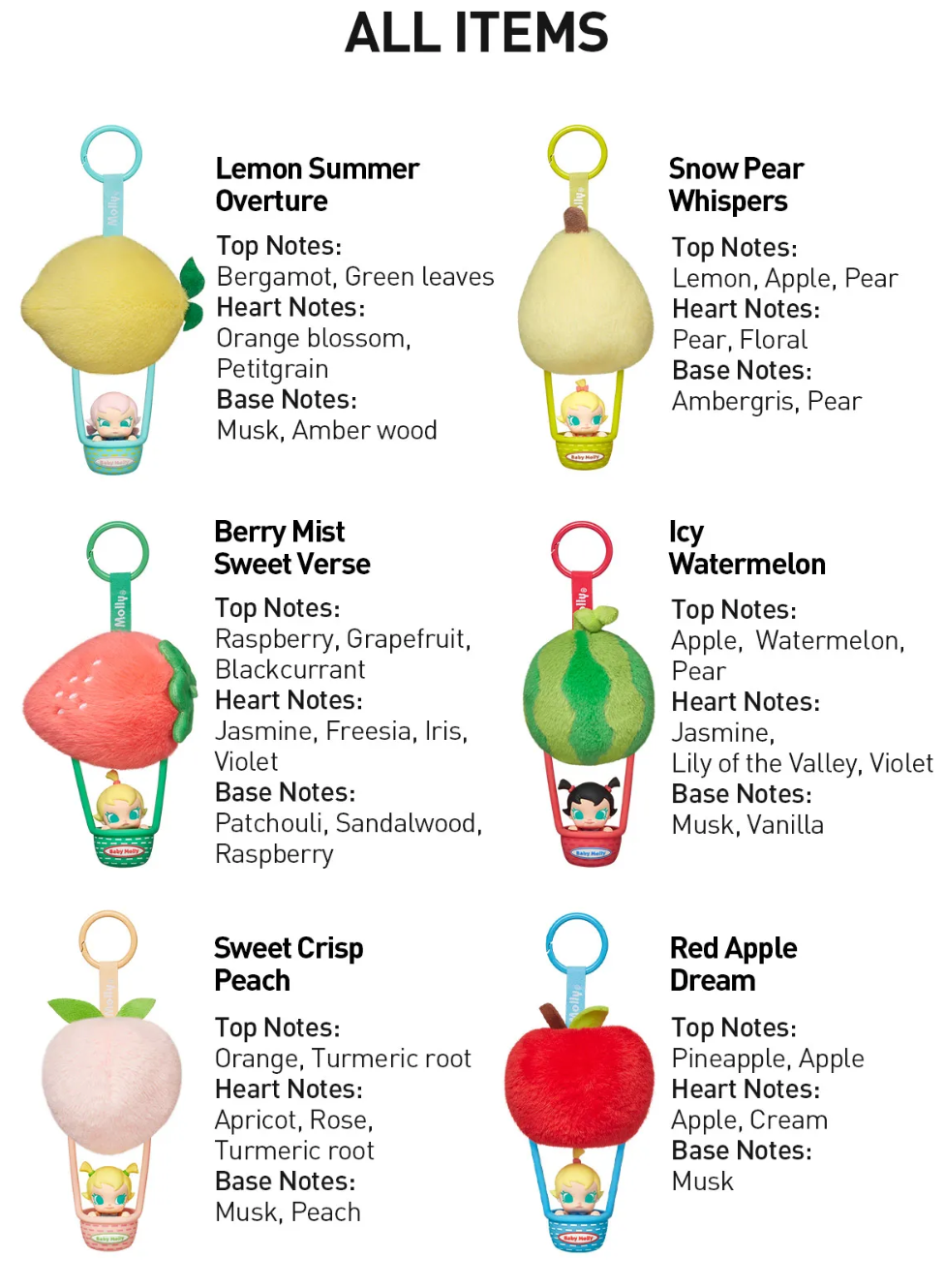 Baby Molly Fruity Aroma Sachet Pendant toy doll