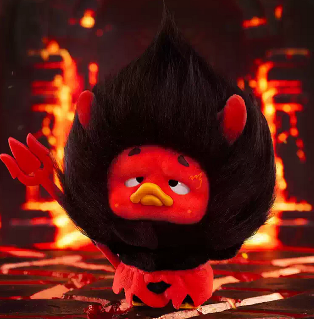 Upset Duck Colorful Player Duck Plush toy doll