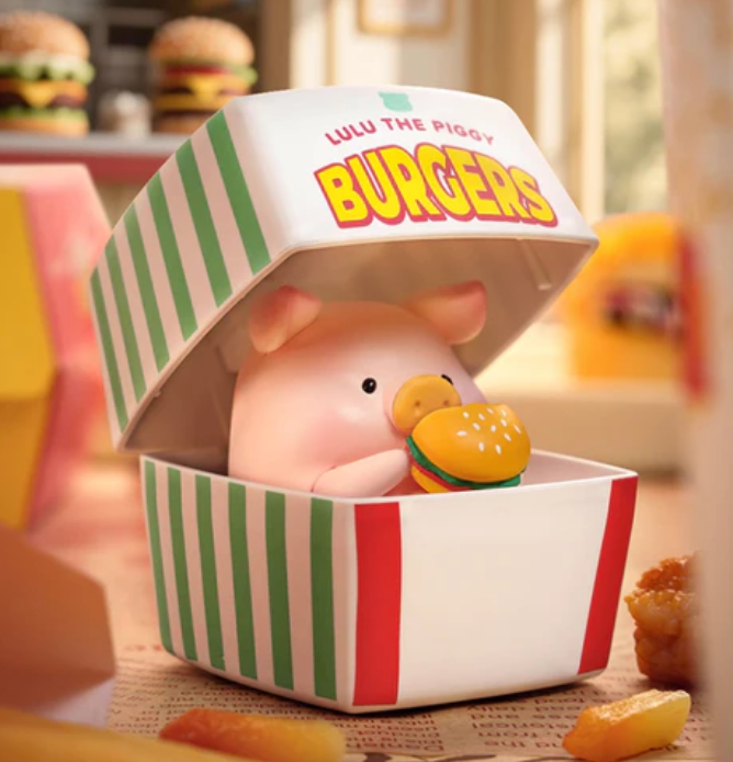LULU THE PIGGY Lulu Burgers toy doll